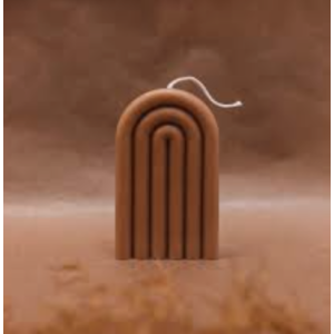 Свеча Радуга 16 см/10 см/4 см шоколадный Свеча Радуга 16 см/10 см/4 см шоколадный