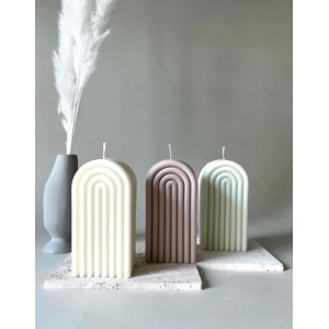 Свеча Радуга 16 см/10 см/4 см зелёный Свеча Радуга 16 см/10 см/4 см зелёный