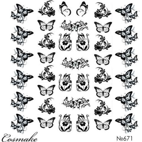 Слайдер дизайн 671 Бабочки черные