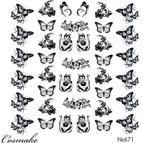 Слайдер дизайн 671 Бабочки черные