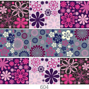 Слайдер дизайн 604 Цветы фиолетово-розовые микс
