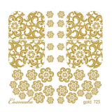 Слайдер Дизайн 723 фольгированный золото Цветы