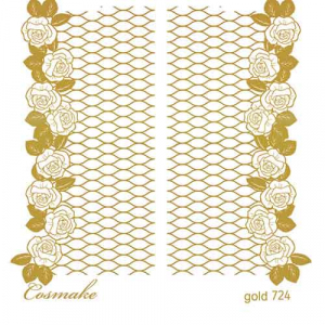 Слайдер Дизайн 724 фольгированный золото Розы
