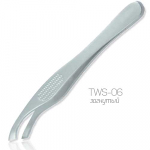 Cosmake TWS-06 Пинцет серебро загнутый