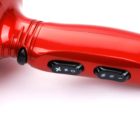 03-119 Red DEWAL Фен Profile Compact, красный, 2000 Вт, ионизация, 2 насадки