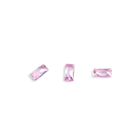 Кристаллы для объемной инкрустации POLE-багет №2 розовый,10шт/уп.