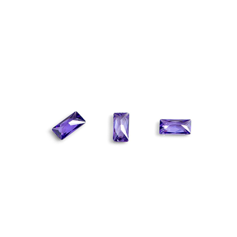 Кристаллы для объемной инкрустации POLE-багет №2 фиолетовый,10шт/уп.