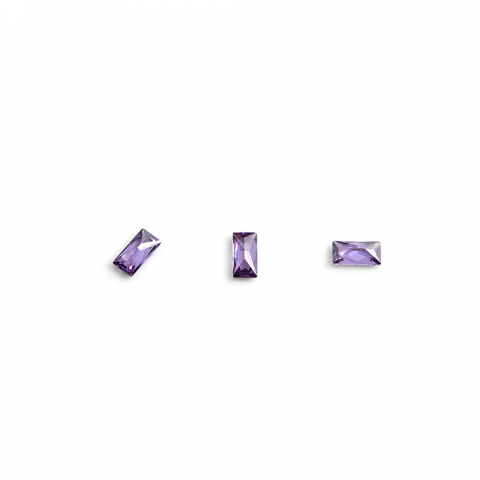Кристаллы для объемной инкрустации POLE-багет №4 фиолетовый,10шт/уп.