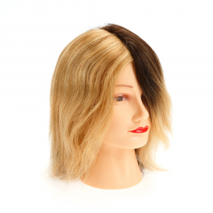 M-8000АD Голова учебная 4 цвета, натуральные волосы, 20-25 см.