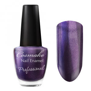 Cosmake Professional Лак для ногтей № 102 Фиолетовый с серебрянными блестками, 16 мл