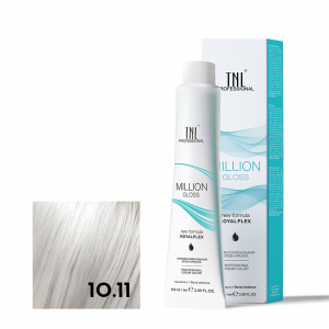 TNL 10.11 Крем-краска для волос Million Gloss, платиновый блонд пепельный интенсивный, 100 мл.