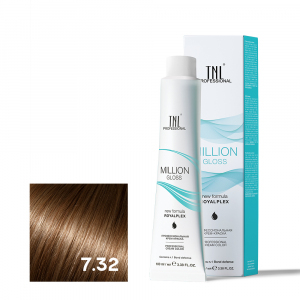 TNL 7.32 Крем-краска для волос Million Gloss, блонд палисандр, 100 мл.
