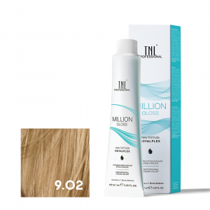 TNL 9.02 Крем-краска для волос Million Gloss, очень светлый блонд прозрачный фиолетовый, 100 мл.