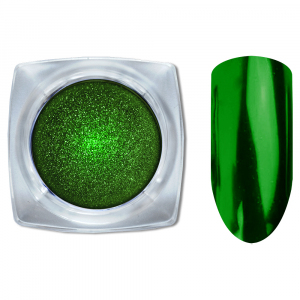 Cosmake 10 Зеркальный блеск ХРОМ втирка для ногтей 1 гр (Темно-зеленый)