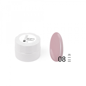 Гель для наращивания ногтей PASHE №08 камуфлирующий приглушенно-розовый, 10 мл.