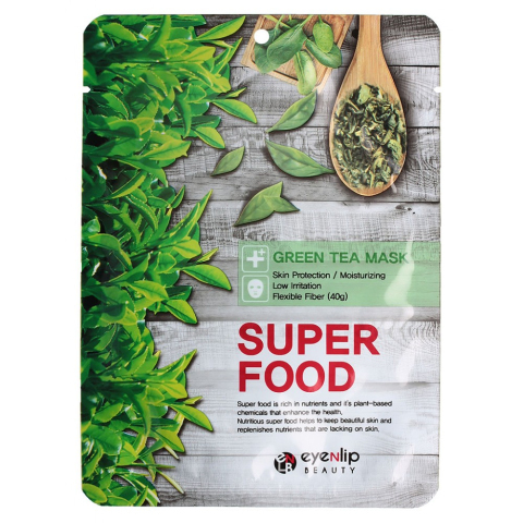 ЕНЛ Super Food Маска на тканевой основе Green Tea, 23 мл.