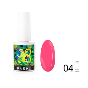 Гель-лак PASHE Neon Jungle №04 - Неоновый розовый, 9 мл.