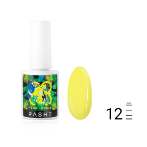 Гель-лак PASHE Neon Jungle №12 - Неоновый лимонный, 9 мл.