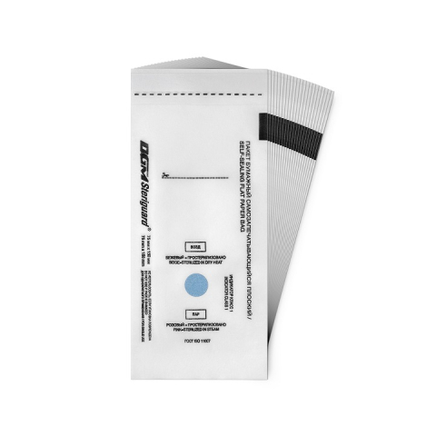 DGM Пакет бумажный для стерилизации белый 75*150 мм, 100 шт./упак
