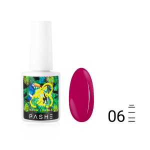 Гель-лак PASHE Neon Jungle №06 - Неоновый малиновый, 9 мл.