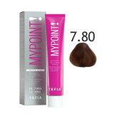 Mypoint Крем-краска 7.80 Коричневый блондин для седых волос, 60 мл.