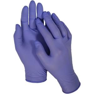 6558 БИНОВИ перчатки нитриловые XS/50 пар, фиолетово-голубые