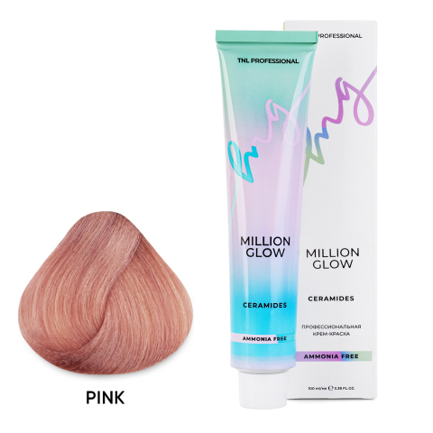 TNL Крем-краска д/волос Б/А Million Glow Ammonia, Розовый, 100 мл.