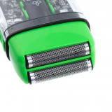 03-082 Green DEWAL Barber Style Neon Шейвер для проработки контуров бороды 7000 об/мин, аккум., 2 бр.гол.