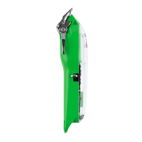 03-081 Green DEWAL Машинка для стрижки Barber Style Neon с прозрачным корпусом, 45/0,8-2 мм + 6 насадок 1,5-13 мм