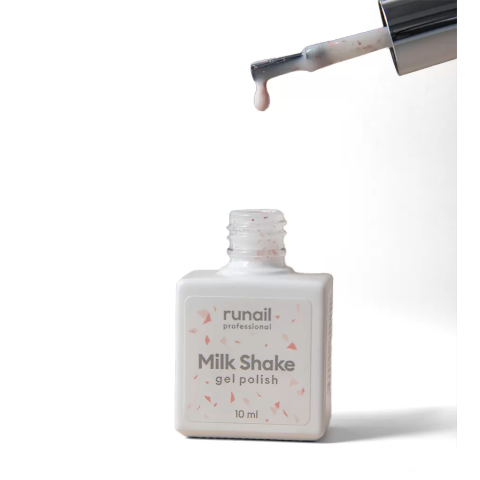 8542 RuNail Гель-лак Milk Shake с поталью, 10 мл.