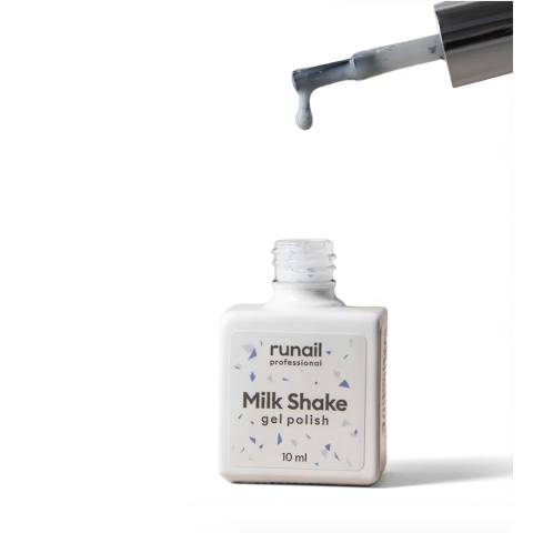 8544 RuNail Гель-лак Milk Shake с поталью, 10 мл.