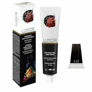 Luxor Professional Крем-краска 5.12 Светлый коричневый пепельный фиолетовый, 100 мл.