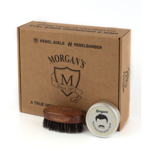 MG111 Подарочный набор Крем + щетка для бороды и усов Morgans