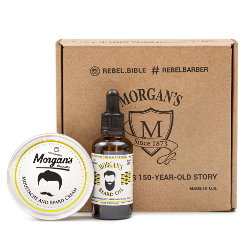 MG120 Подарочный набор Масло для бороды + Крем для бороды и усов Morgans