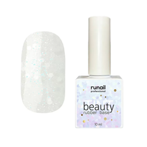 6773 RuNail Каучуковая база Beauty TINT Glitter Mix, 10 мл.