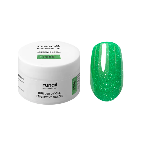 9656 RuNail Моделирующий УФ-гель Builder UV Gel Reflective Color, 15 гр.