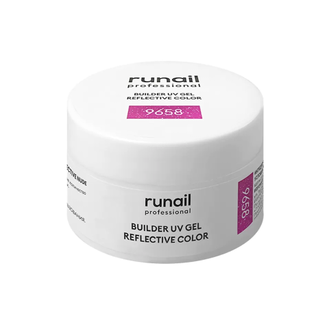 9658 RuNail Моделирующий УФ-гель Builder UV Gel Reflective Color, 15 гр.