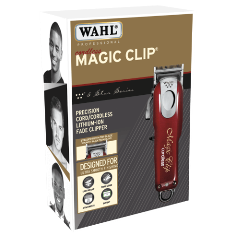 8148-2316Н (8148-016H) Wahl Magic Clip Cordless 5 Stars Red Машинка для стрижки, срез 0,2-2,5 мм