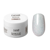 9869 RuNail Моделирующий светоотражающий УФ Builder гель MILK DIAMOND, 15 гр.
