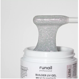 9871 RuNail Моделирующий светоотражающий УФ Builder гель MILK DIAMOND, 15 гр.