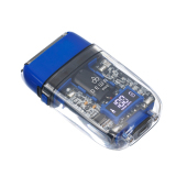 03-082 Blue DEWAL Barber Style Neon Шейвер для проработки контуров бороды 7000 об/мин, аккум., 2 бр.гол.