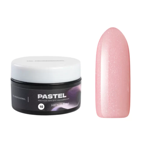 TNL Гель для наращивания Pastel жесткий №10, Розовый ангел с шиммером, 18 мл.