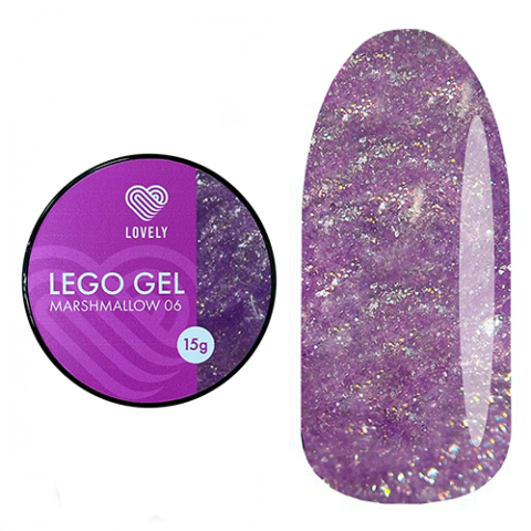 Lovely Lego Гель для наращивания и укрепления 06 Marshmallow, 15 гр.