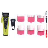 MRD-HC-999C green Машинка для стрижки, 9000-13000 об/мин, нож 45 мм, 0,3-4,0 мм, 6 насадок