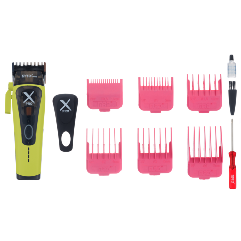 MRD-HC-999C green Машинка для стрижки, 9000-13000 об/мин, нож 45 мм, 0,3-4,0 мм, 6 насадок