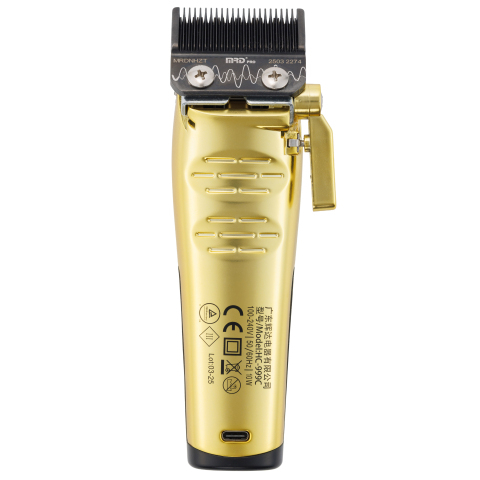 MRD-HC-999C gold Машинка для стрижки, 9000-13000 об/мин, нож 45 мм, 0,3-4,0 мм, 6 насадок