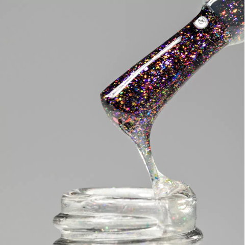 9909 RuNail Топ глянцевый Coat Effect Purple Aurora, 9 мл.