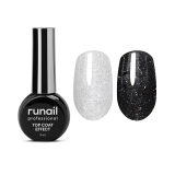 9911 RuNail Топ глянцевый Coat Effect Silver Shine, 9 мл.