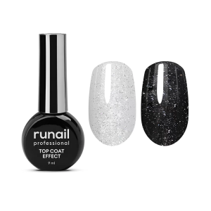 9911 RuNail Топ глянцевый Coat Effect Silver Shine, 9 мл.