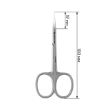 600/19 RuNail Ножницы для кутикулы матовые 100/19 мм